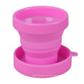 Gobelet pliable portable en silicone pliable avec couvercle